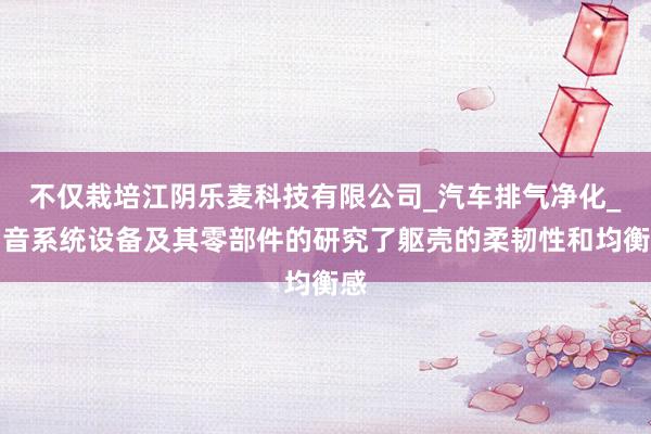 不仅栽培江阴乐麦科技有限公司_汽车排气净化_消音系统设备及其零部件的研究了躯壳的柔韧性和均衡感
